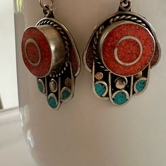 Beautiful Handcrafted “Hamsa” Design Earrings! - Picture 4 of 7